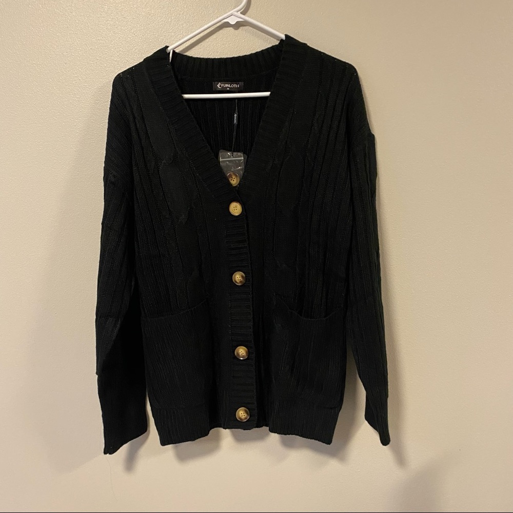 NWT Black Cardigan Size Medium